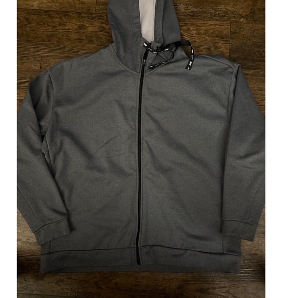 Nike Gray Full Zip Hoodie Sweatshirt Mens Activewear Athletic Casual - Picture 1 of 9